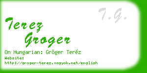 terez groger business card